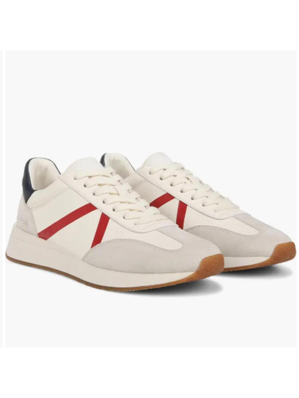 Vince O’Hara Sneaker 10 Milk Crimson Blue Leather Suede Retro Trainer NIB
